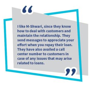 Testimonial for M shwari