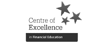 center of excellence logo white